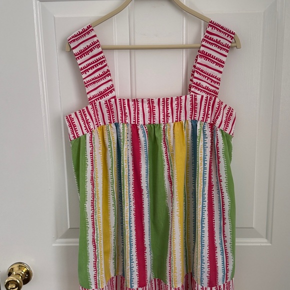 Vintage Oscar de la Renta for Swirl Multicolor Sundress - Loungewear Made in USA - Picture 2 of 10